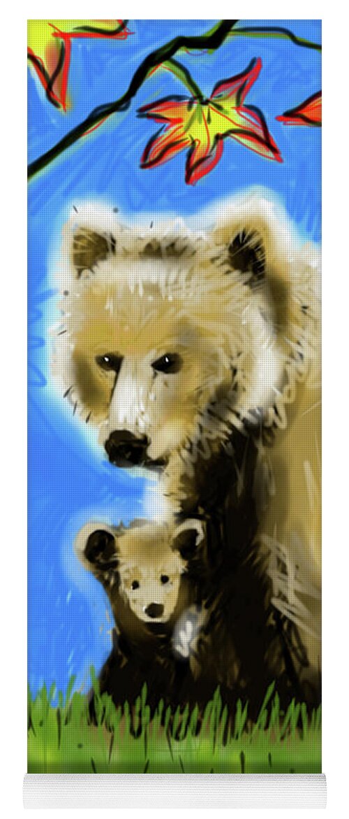Bear Yoga Mat featuring the painting Kerry's Dream by Jean Pacheco Ravinski