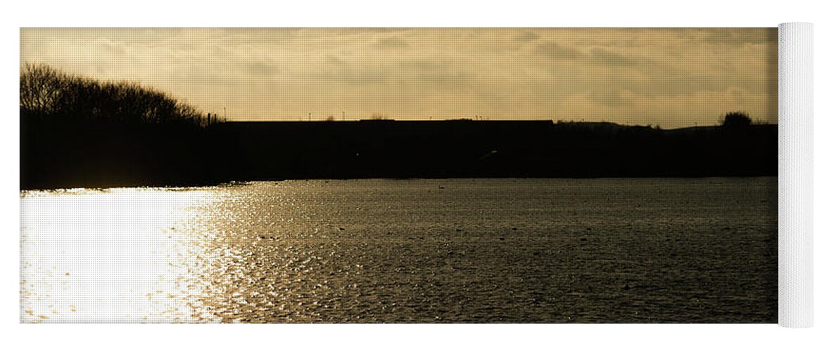 Anas Yoga Mat featuring the photograph Kings Mill Reservoir sunset by Scott Lyons