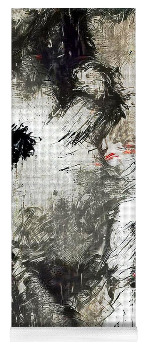 Abstract Yoga Mat featuring the photograph Kiss of Darkness by Bruce Rolff