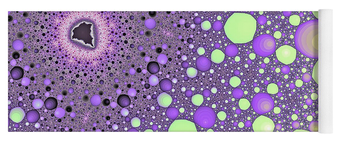 Abstract Yoga Mat featuring the digital art Lake Magnificent Purple Fractal Art by Don Northup