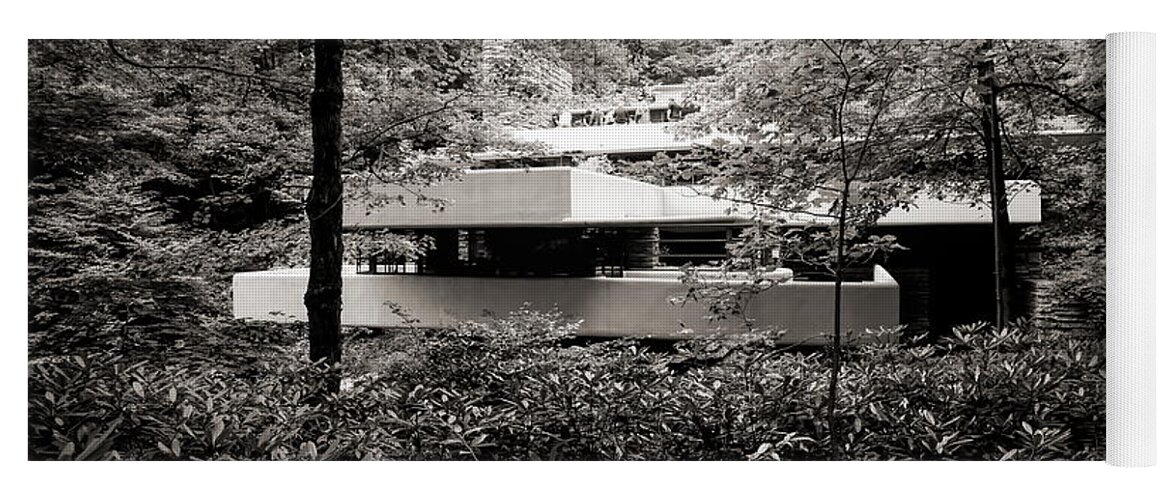 Frank Lloyd Wright Yoga Mat featuring the photograph Landscape View Fallingwater Frank Lloyd Wright Architect by Chuck Kuhn
