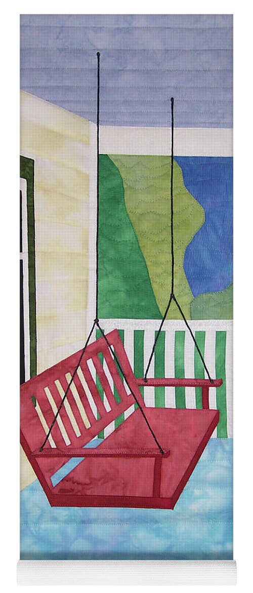 Porch Yoga Mat featuring the tapestry - textile Lazy Summer Afternoon by Pam Geisel