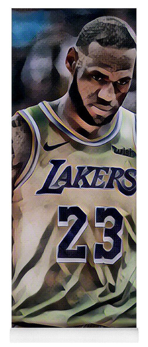Lakers Abstract Basketball Design 3 Acrylic Print by Joe Hamilton