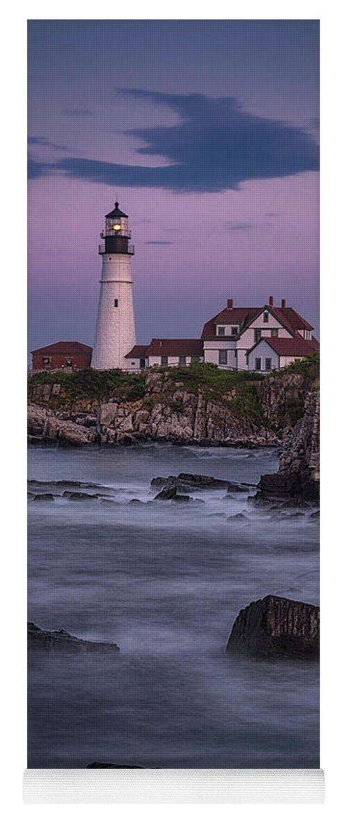 Maine Yoga Mat featuring the photograph Let The Tide Roll by Robert Fawcett