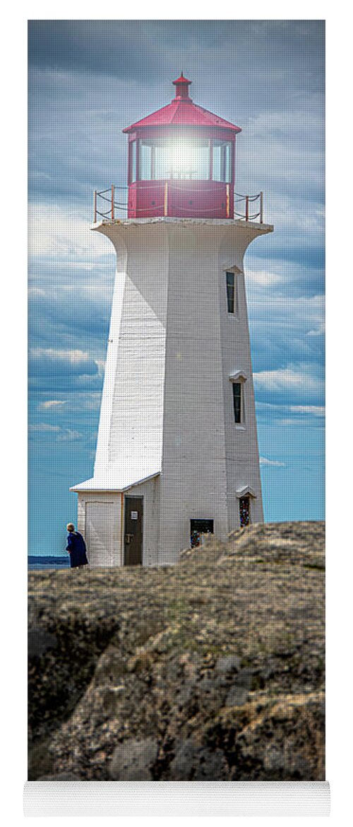 Peggy's Cove. Ns Yoga Mat featuring the photograph Lighthouse at Peggy's Cove 1 by Patrick Boening