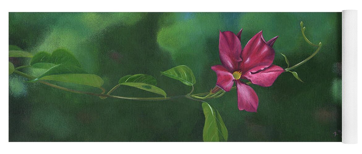 Mandevilla Yoga Mat featuring the painting Looking for something to hold on to by Helian Cornwell