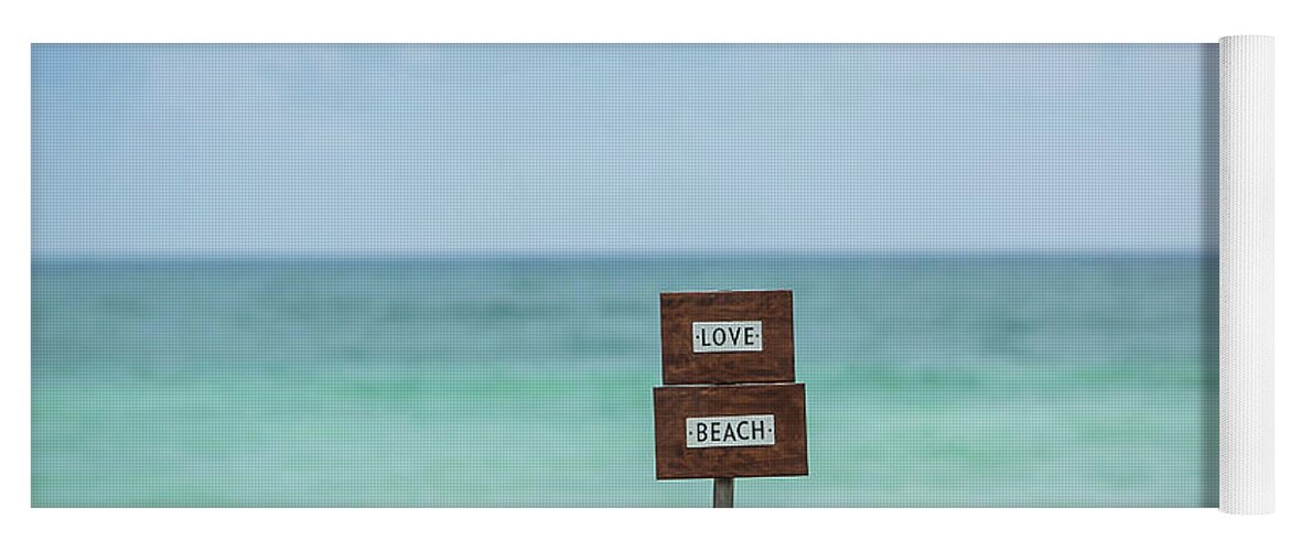 Tulum Yoga Mat featuring the photograph Love Beach Tulum, Mexico by Julieta Belmont