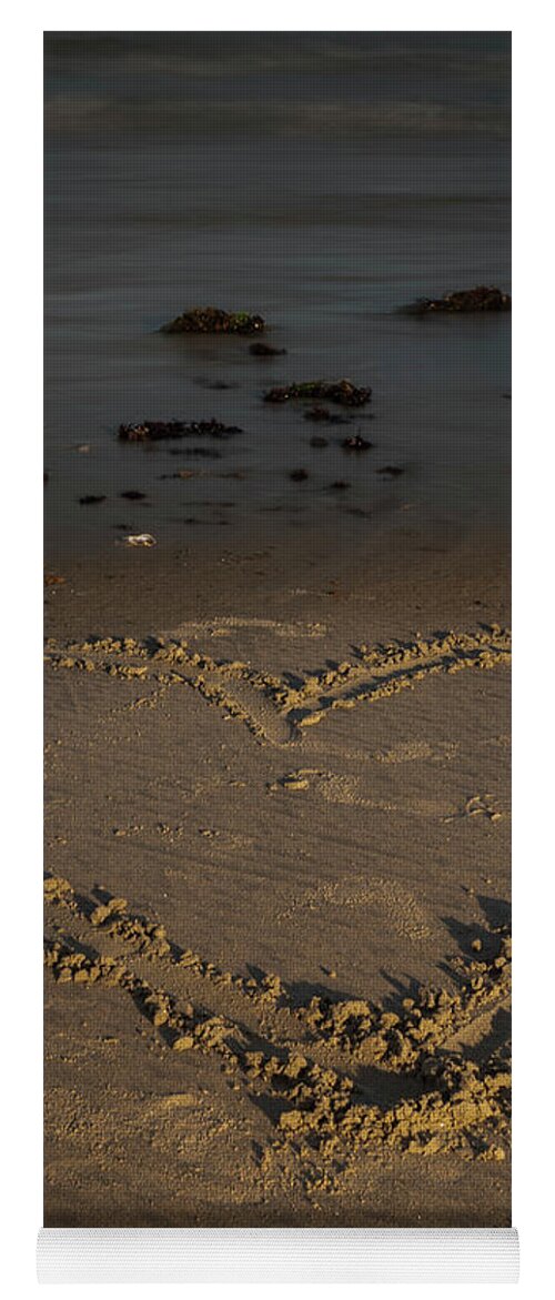 Love Yoga Mat featuring the photograph Love on the Beach by Vicky Edgerly