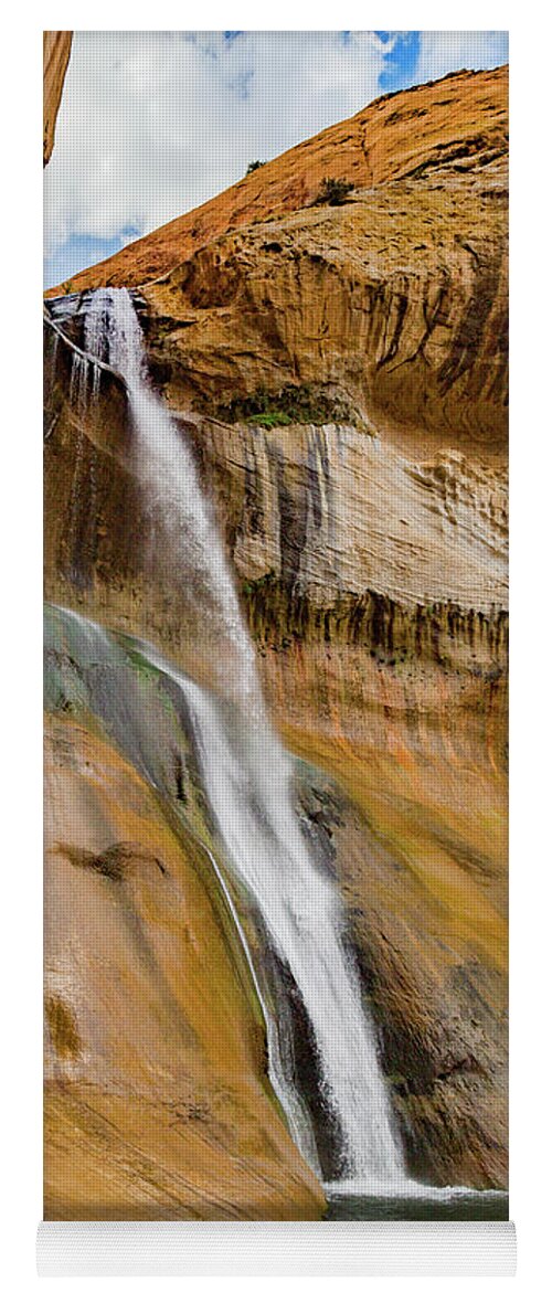 Lower Calf Creek Falls Yoga Mat featuring the photograph Lower Calf Profile by Joe Kopp