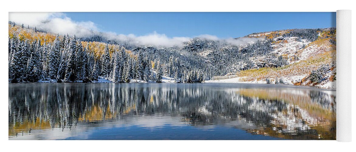 Lower Cataract Lake Yoga Mat featuring the photograph Lower Cataract Lake Special Order Pano by Stephen Johnson