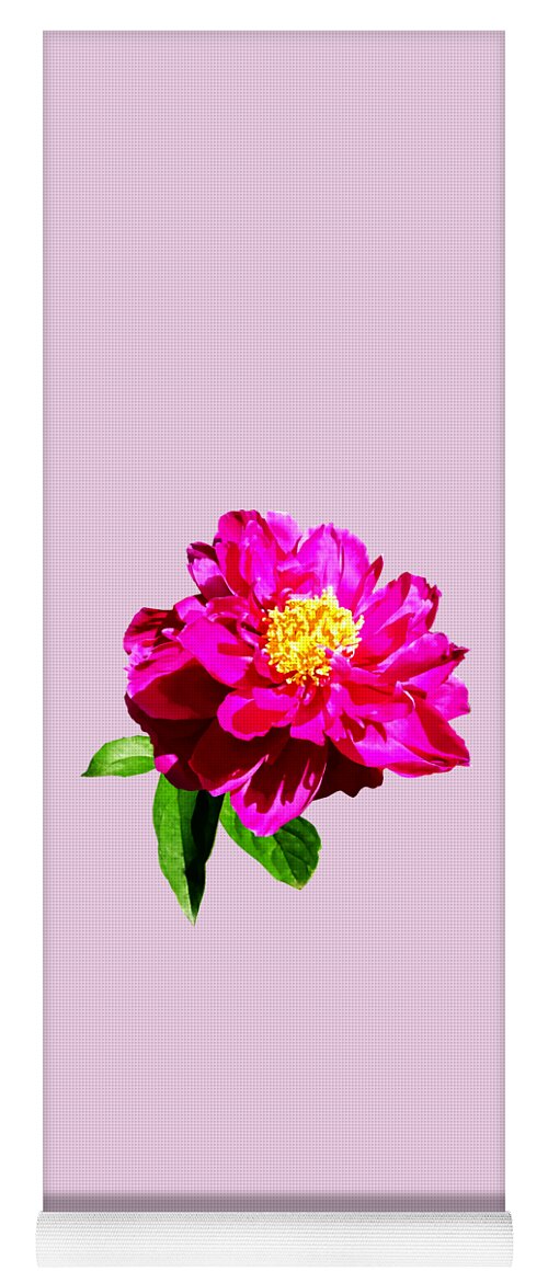 Peony Yoga Mat featuring the photograph Magenta Peony in Sunshine by Susan Savad