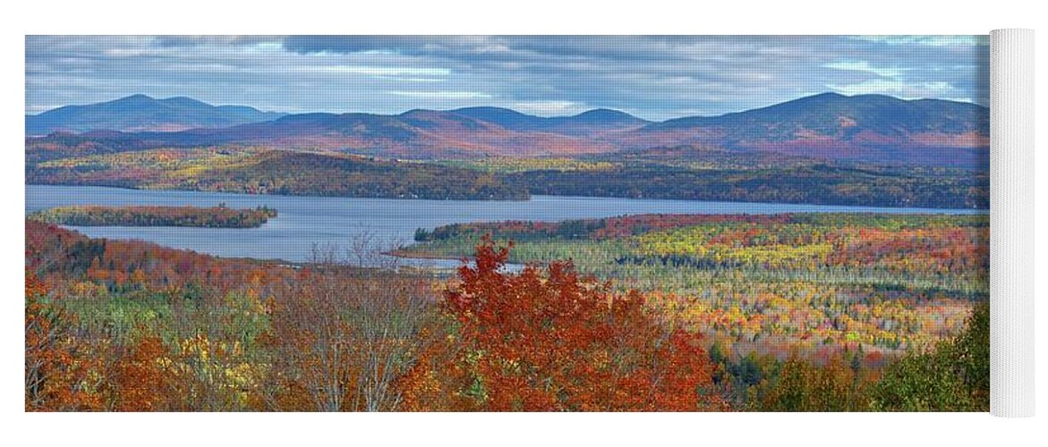 Autumn Yoga Mat featuring the photograph Maine Fall Colors by Russel Considine