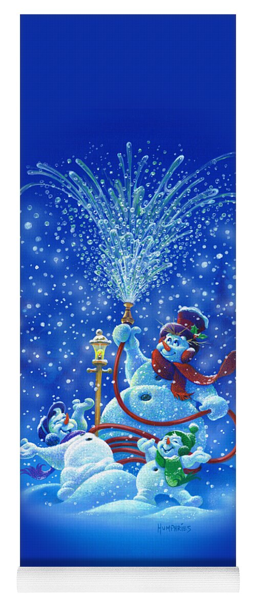 Michael Humphries Yoga Mat featuring the painting Making Snow by Michael Humphries