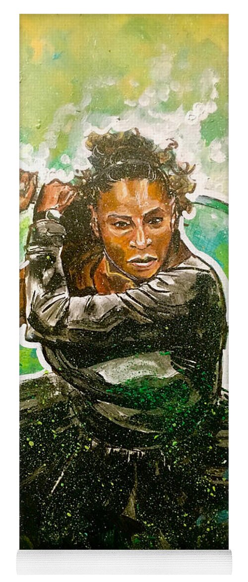 Serena Williams Yoga Mat featuring the painting Mama Said Knock You Out by Joel Tesch