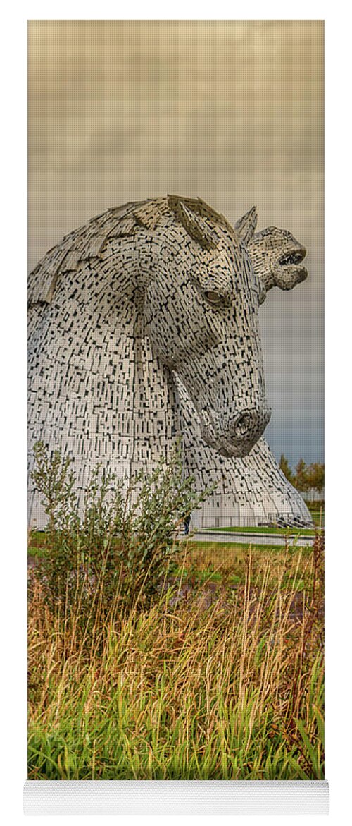 Kelpies Yoga Mat featuring the photograph Mammoth Kelpies by Elizabeth Dow