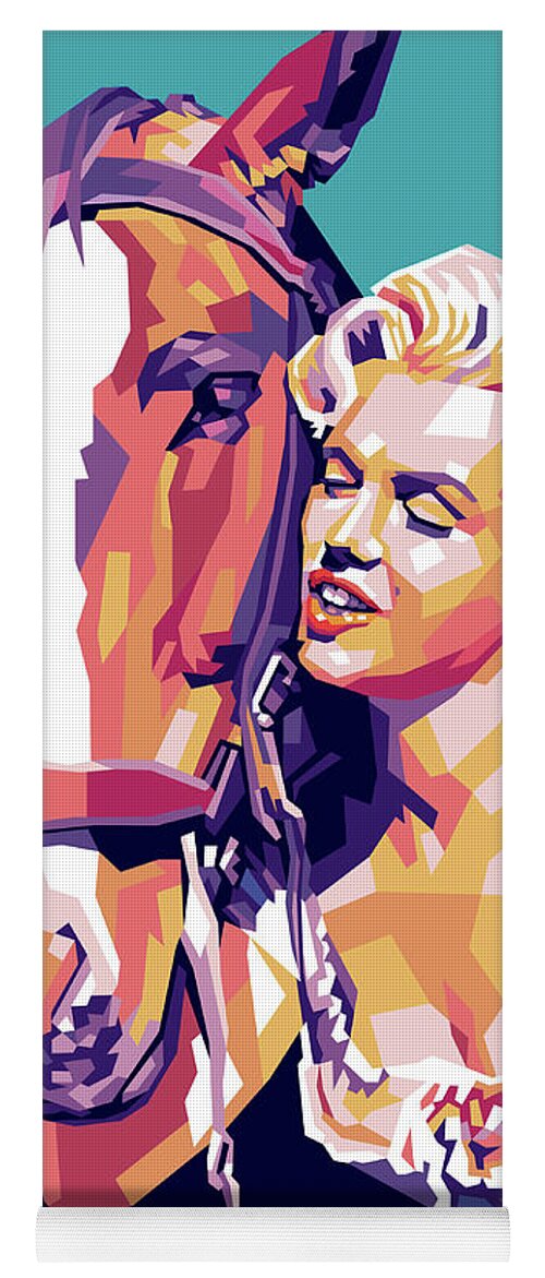 Marilyn Monroe Yoga Mat featuring the digital art Marilyn Monroe in River of No Return by Movie World Posters
