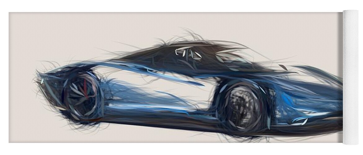 Mclaren Yoga Mat featuring the digital art McLaren Speedtail Drawing by CarsToon Concept
