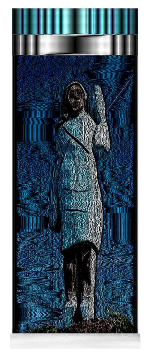Beautiful First Lady Yoga Mat featuring the digital art Melania by Mary Russell