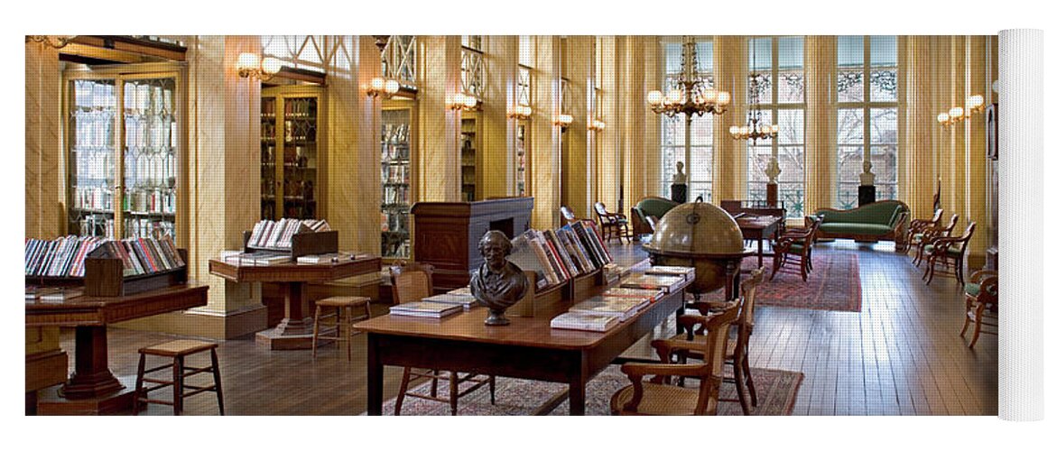 Athenaeum Of Philadelphia Yoga Mat featuring the photograph Members' Reading Room by Tom Crane