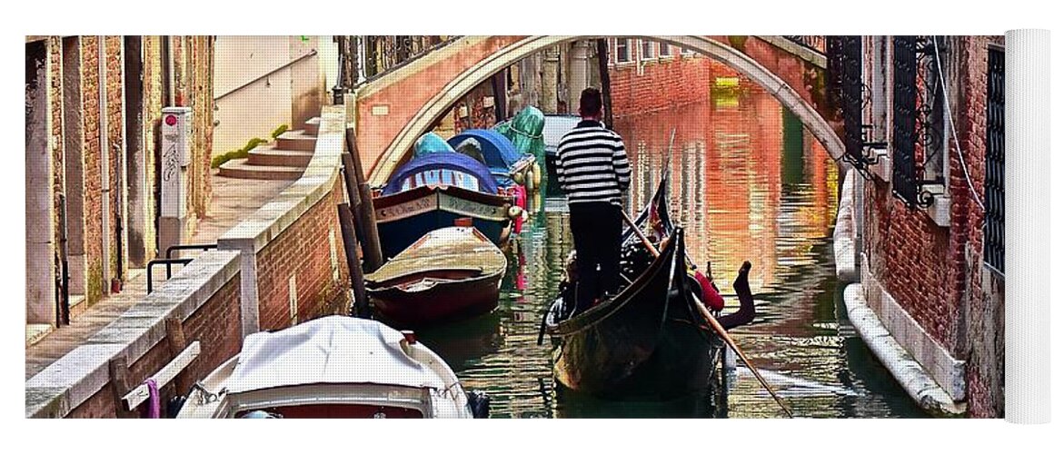 Gondola Yoga Mat featuring the photograph Memories of Venice by Frozen in Time Fine Art Photography