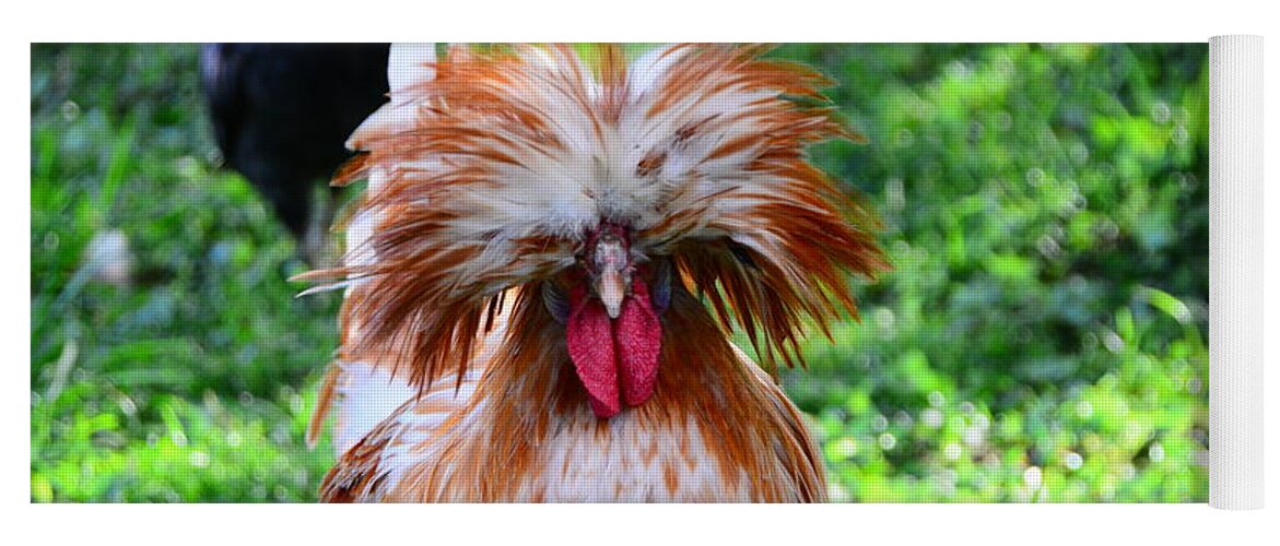 Messy hair chicken Yoga Mat by Minnetta Heidbrink - Pixels