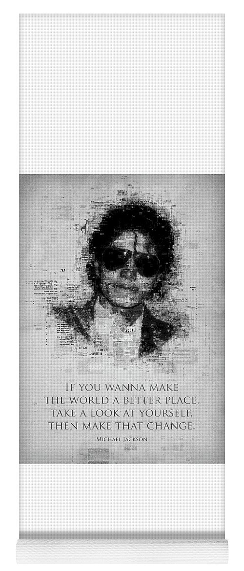 Michael Yoga Mat featuring the digital art Michael Jackson by Gab Fernando