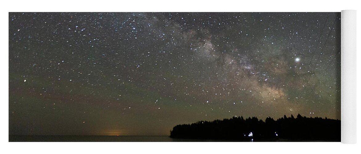 Door County Yoga Mat featuring the photograph Milky Way Over Cana Island by Paul Schultz