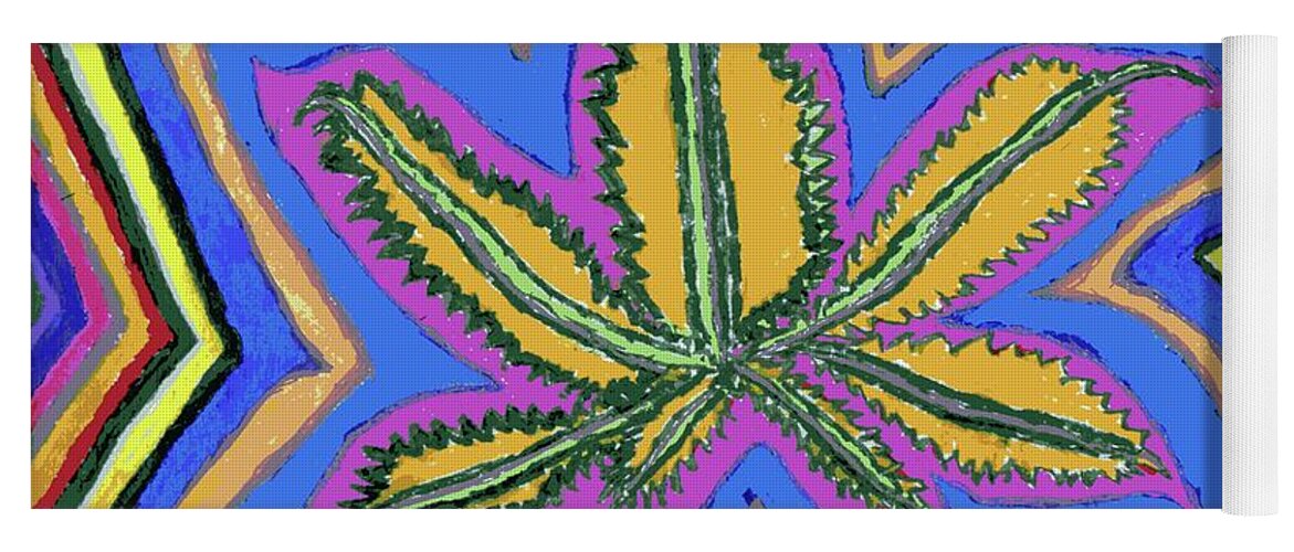 Pot Yoga Mat featuring the painting MJ by Branwen Drew