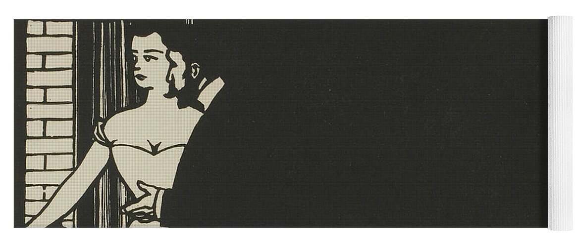 19th Century Art Yoga Mat featuring the relief Money, plate five from Intimacies by Felix Edouard Vallotton