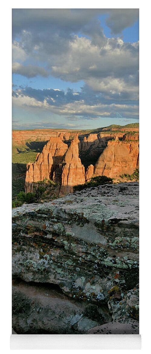 Colorado National Monument Yoga Mat featuring the photograph Monument Canyon from Rim Trail's Edge by Ray Mathis