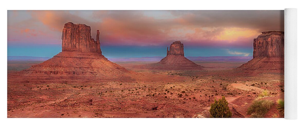 Ut Yoga Mat featuring the photograph Monument Valley 1303 by Kenneth Johnson