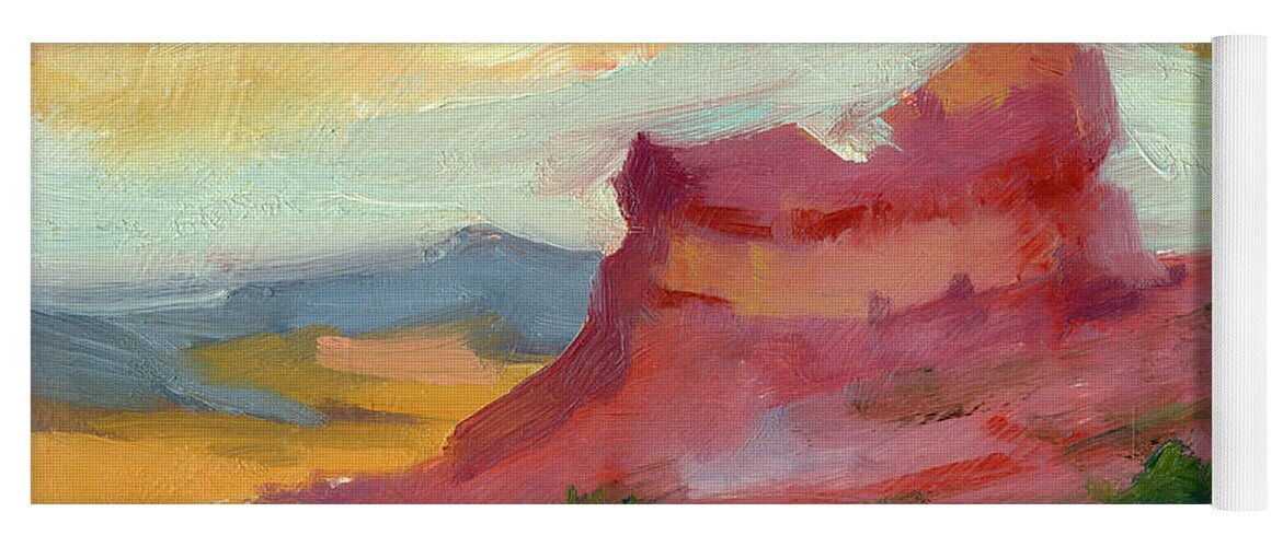 Monument Valley Yoga Mat featuring the painting Monument Valley Red Rock by Diane McClary