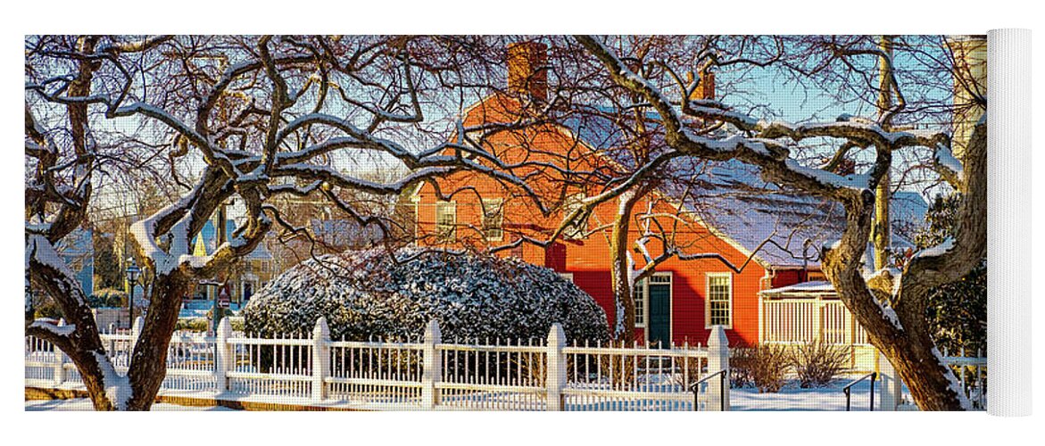 New Hampshire Yoga Mat featuring the photograph Morning Light, Winter Garden. by Jeff Sinon