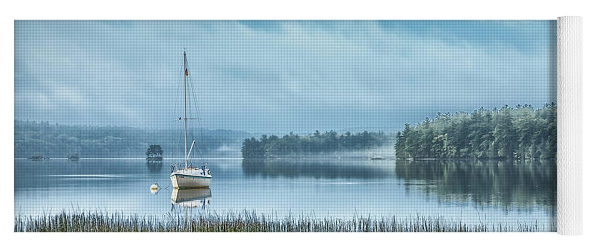 New England Yoga Mat featuring the photograph Morning Tranquility by Ray Silva