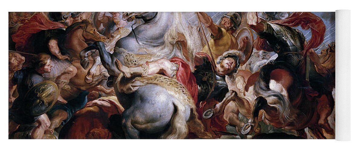 Morte Di Decio Mure Yoga Mat featuring the painting Morte di Decio Mure Bozzetto by Peter Paul Rubens by Rolando Burbon