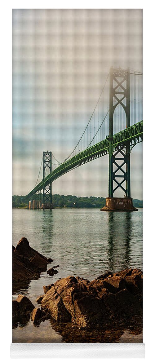 Providence Yoga Mat featuring the photograph Mount Hope Bridge III Color by David Gordon