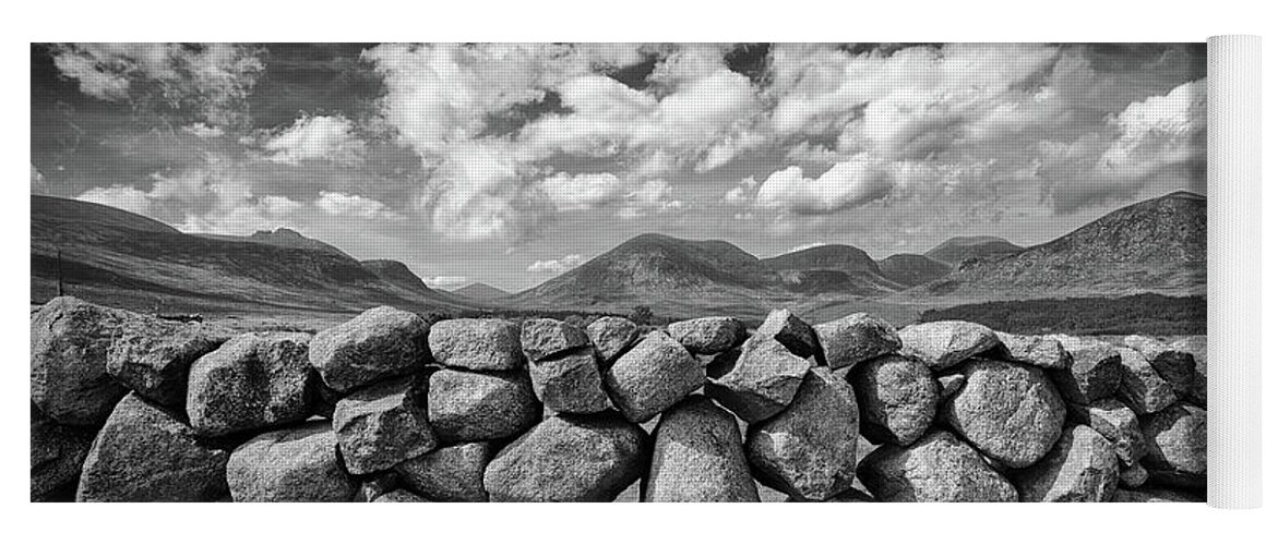 Wall Yoga Mat featuring the photograph Mourne Wall View by Nigel R Bell