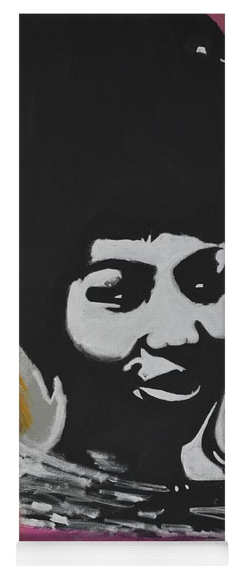 Aretha Franklin Yoga Mat featuring the painting Mz Franklin by Antonio Moore