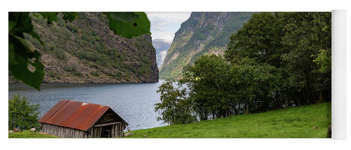 Nature Yoga Mat featuring the photograph Naeroyfjord, Norway by Andreas Levi