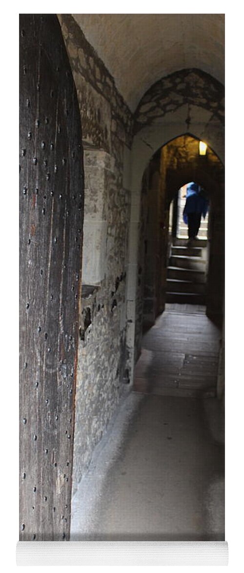 Castle Yoga Mat featuring the photograph Narrow Passage by Laura Smith