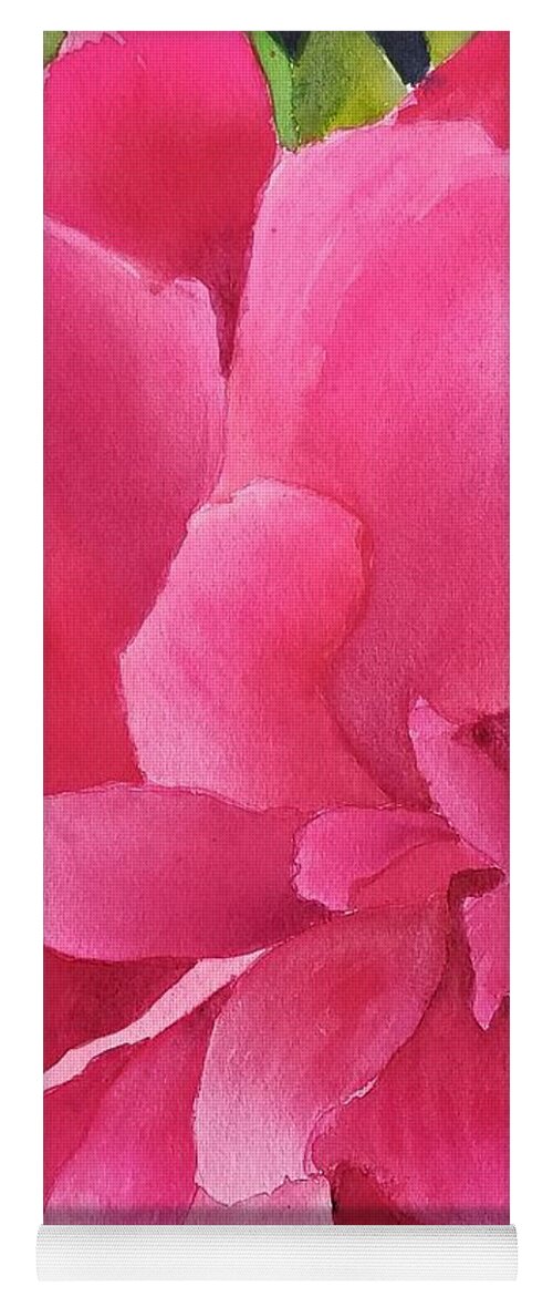 Peony Yoga Mat featuring the painting Natalie's Peony by Ann Frederick