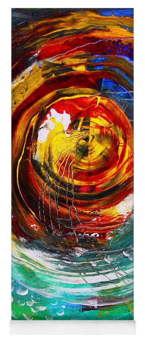 Abstract Yoga Mat featuring the painting Necessary Anchor by J Vincent Scarpace