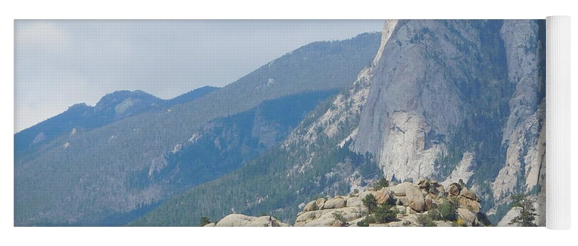 Mountains Yoga Mat featuring the photograph Nestled in the Mountains by Karen Stansberry