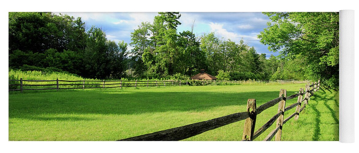 New England Yoga Mat featuring the photograph New England Field #1620 by Michael Fryd