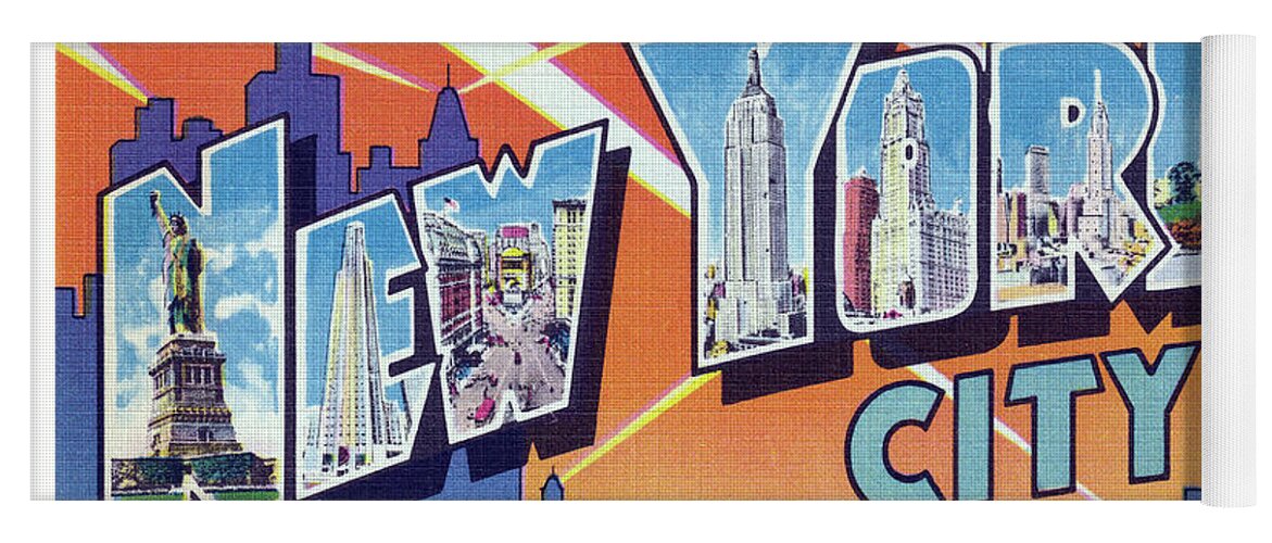 New York Yoga Mat featuring the photograph New York City Greetings - Version 2 by Mark Miller