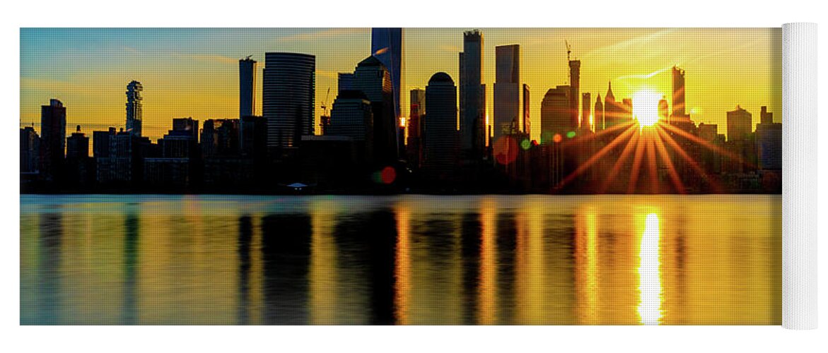 Sunrise Yoga Mat featuring the photograph New York Sunrise by Chris Lord