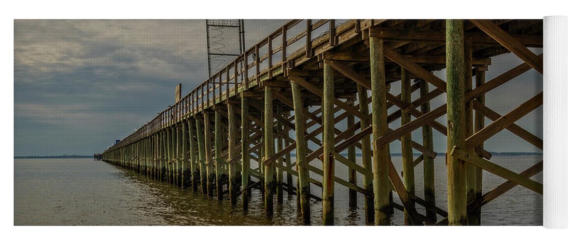 Keansburg Yoga Mat featuring the photograph NJ Keansburg Fishing Pier by Susan Candelario