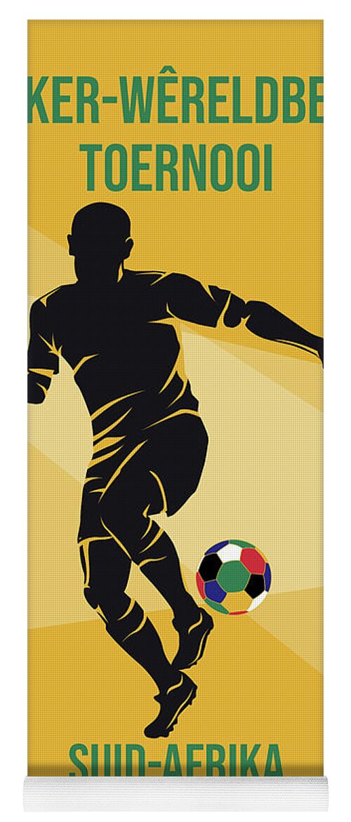 World Yoga Mat featuring the digital art No19 My 2010 South Africa Soccer World Cup poster by Chungkong Art