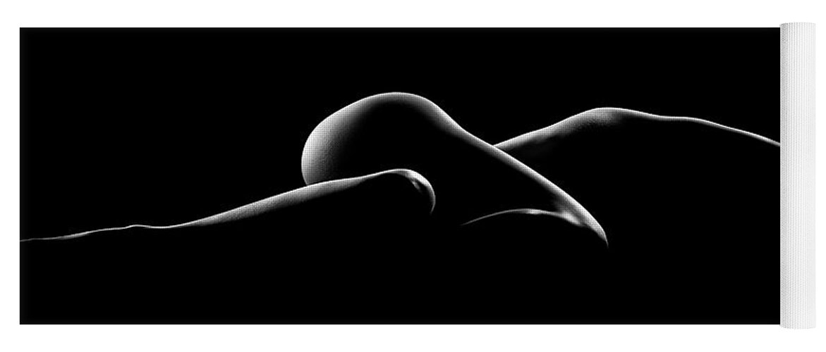 Woman Yoga Mat featuring the photograph Nude woman bodyscape 7 by Johan Swanepoel