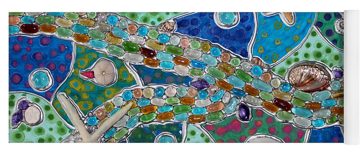 Ocean Yoga Mat featuring the painting Ocean Kelidoscope by Cynthia Snyder